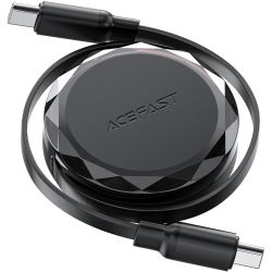 Кабель USB 2.0 Type-C M-M, 0.8м 60W dual retraction Black, C13-03 Acefast