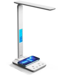 LED лампа настільна Media-Tech LEDITOU MT222,  4W 6500K, 15W QI з вбудованим WRL, біла