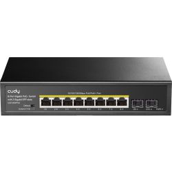 Комутатор Cudy GS1008PS2, 8-Port Gigabit PoE+ Switch with 2 Gigabit SFP slot 120W