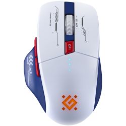 Мишка Defender Tisa GM-126, бездротова, ігрова, 1600 dpi., 7кн., 400 mAh, синьо-біла
