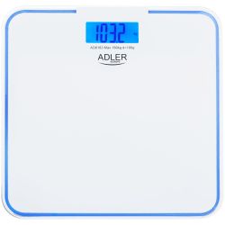 Ваги напольні Adler AD 8183 white електронні/ 180кг/ 2хААА автовимкнення/ синя підсвітка