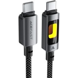 Кабель USB 2.0 Type-C M-M, 1.2 м 60W C21-03, aluminum alloy, color indicator, Black Acefast