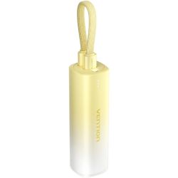 УМБ Vention 5000mAh 20W PD, USB-C In/Out, Lightning In/Out, with cable, Gradient Yellow