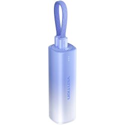 УМБ Vention 5000mAh 20W PD, USB-C In/Out, Lightning In/Out, with cable, Gradient Blue