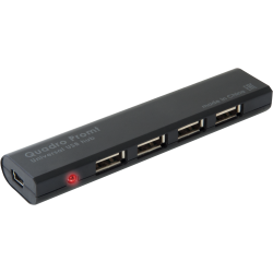 Хаб USB 2.0 -> 4xUSB 2.0 Black Defender