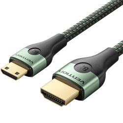 Кабель HDMI M - Mini M, 1.0 м, V2.1 8K 60Гц Aluminum Alloy Type Green Vention