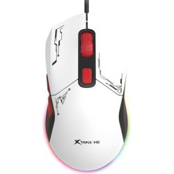 Мишка XTRIKE ME GM-316, ігрова, 7200dpi., 6кн., 13 режимів RGB, 2 панелі, біла