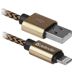 Кабель USB AM-Lightning M, 1.0 м, золотистий, 01-03T PRO Defender