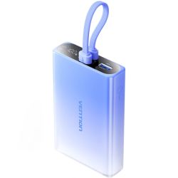 УМБ Vention 10000mAh 22,5W PD, USB-A, USB-C In/Out, Lightning In/Out, Blue