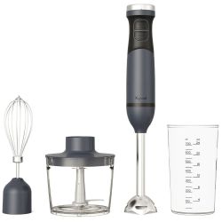 Блендер Kyvol HB080 ручний/ 600Вт/ 2 швидк./чаша для змішування/ мультиподрібнювач/ чорний