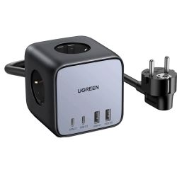 Зарядний пристрій 4xUSB 65W (2хUSB-C+2xUSB-A + 2хSchuko) DigiNest Cube Power Strip CD268 Ugreen