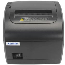 Друкарка чеків Xprinter XP-Q838L (термодрук, 230мм/с, стрічка 80мм, USB+Lan,RJ12, авторізак, чорний)