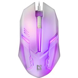 Мишка Defender Cyber MB-560L, 4 кн., 1200 dpi, підсвітка 7 кол., біла