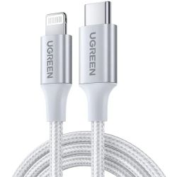 Кабель USB 2.0 Type-C M-Lightning M, 1 м, (20V/3A), (60W) Білий, US304 UGREEN