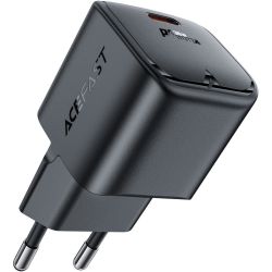 Зарядний пристрій 1xUSB-C 30W Gan A77 mini Fast Charger Black Acefast