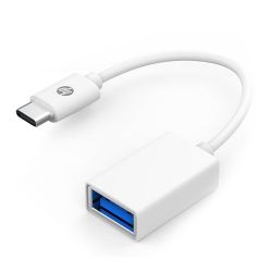 Перехідник USB 3.1 Type-C --> USB (OTG), 15см. HP білий