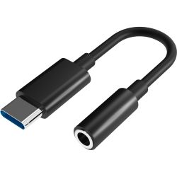 Перехідник USB-C --> аудіо Jack 3.5мм, чорний Defender