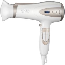 Фен Adler AD 2248 white champagne 2200Вт/ 2 швидкості/ хол.обдув/ темп.режимів-3/ іонізація/ дифузор