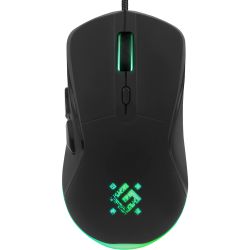 Мишка Defender Arga GM-049, 6кн. 3600 dpi, +коврик, rainbow, чорна