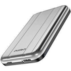 УМБ Choetech Magnetic Wireless 5000mAh USB-A,USB-C In/Out B655 mini silver