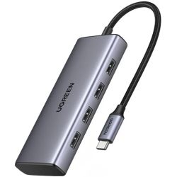 Док-станція USB3.0 Type-C --> HDMIx2/1хUSB-A 3.0/3хUSB-A 2.0/ PD MST CM498 Ugreen