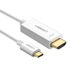 Перехідник USB 2.0 Type-C --> HDMI Cable Male to Male ABS Case 1.5m UGREEN MM121 Білий