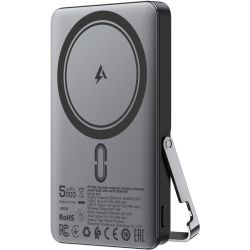 УМБ Acefast Magnetic Wireless 5000mAh 18W PD,QC3.0 USB-C In/Out,with holder, ультра тонкий M16 Black