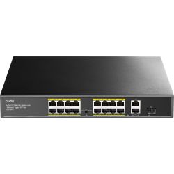 Комутатор Cudy FS1018PS1, 16 порт 10/100M PoE+ Switch with 2 Gigabit Uplink and 1 SFP Port  200W