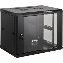 Шафа настінна 19", 12Ux600x600, (Ш*Г), зібрана, чорна