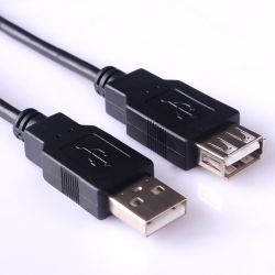 Кабель продовжувач USB 2.0 AM-AF, 2.0 м чорний