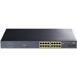 Комутатор Cudy GS1020PS2, 16-Port Gigabit PoE+ Switch with 2 Gigabit SFP ports 200W
