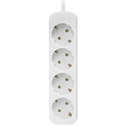 Power filtr 5.0м Defender E450, білий, 4 розетки, з заземленням