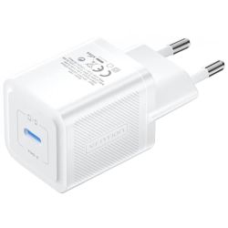 Зарядний пристрій 1xUSB-C 20W PD білий Vention