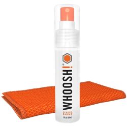 Комплект для чищення Whoosh! GO 30мл компактний спрей з мікрофіброю 14см x 14см