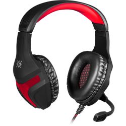 Ігрова гарнітура Defender Scrapper 500 кабель 2м, червоно-чорна